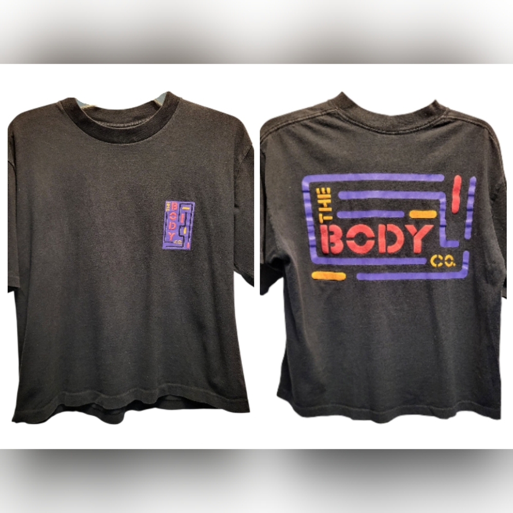 Vintage The Body Co. Black Graphic Cutoff T-Shirt - Size M
